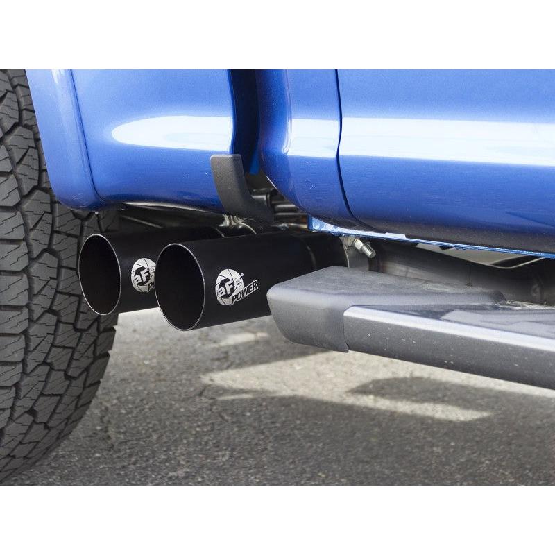 aFe Rebel 3in 409 SS Cat-Back Exhaust 2021 Ford F-150 V6 2.7L/3.5L (tt)/V8 5.0L w/ Black Tips-SR1 Performance