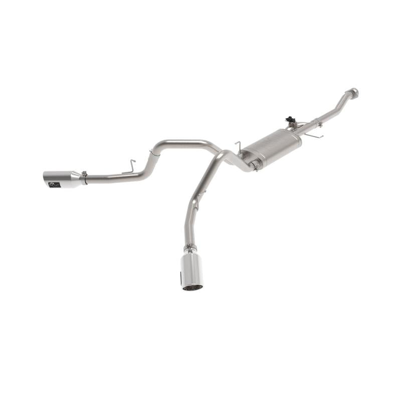 aFe Gemini XV 3in 304 SS Cat-Back Exhaust 2021 Ford F-150 V6 2.7L/3.5L (tt)/V8 5.0L w/ Polished Tips-SR1 Performance