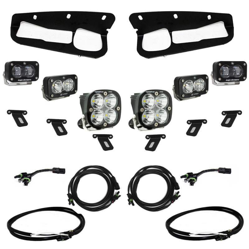Baja Designs 21-22 Ford Bronco w/Steel Bumper S2 SAE Pro Fog Pocket Light Kit w/Upfitter - Clear-SR1 Performance