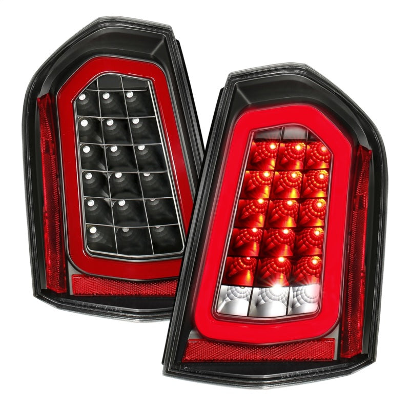 ANZO 11-14 Chrysler 300 LED Taillights Black w/ Sequential-SR1 Performance
