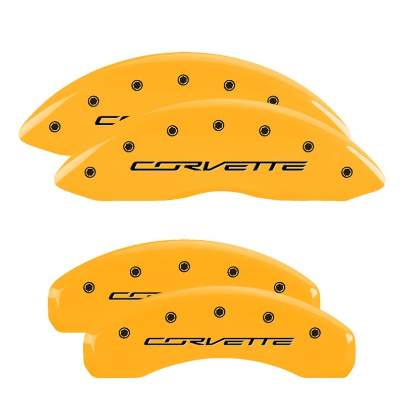 MGP 13009SCV7YL Yellow Caliper Covers for Chevrolet Corvette (2014-2019) - Set of 4