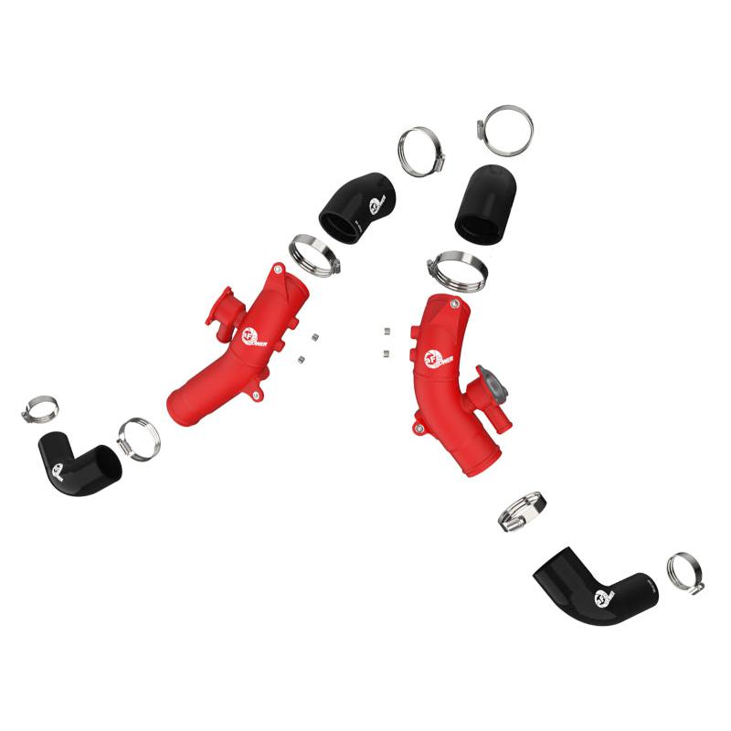 aFe 2022 Toyota Land Cruiser (J300) V6-3.5L (tt) BladeRunner 2.5in Aluminum Hot Charge Pipe - Red-SR1 Performance