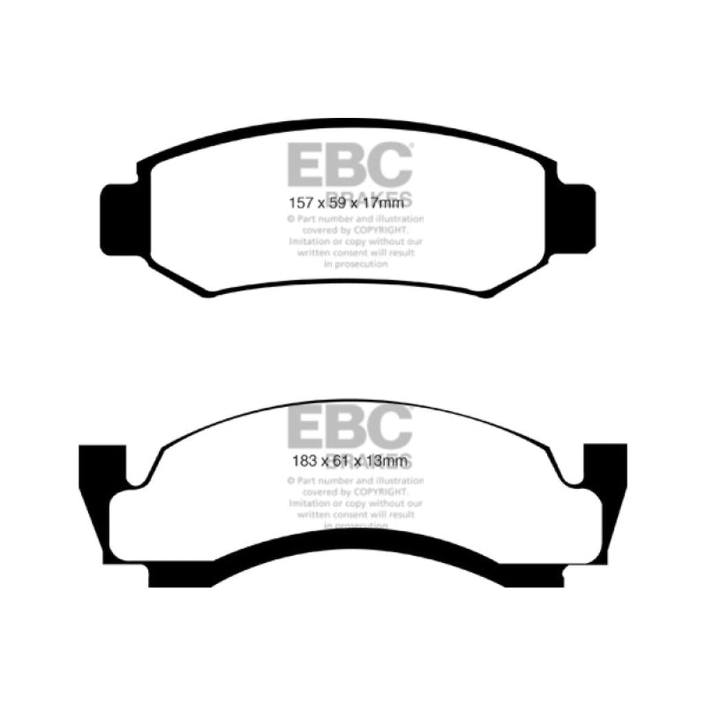 EBC 37572 Greenstuff 6000 Series Front Brake Pads for Ford F-150 and Bronco