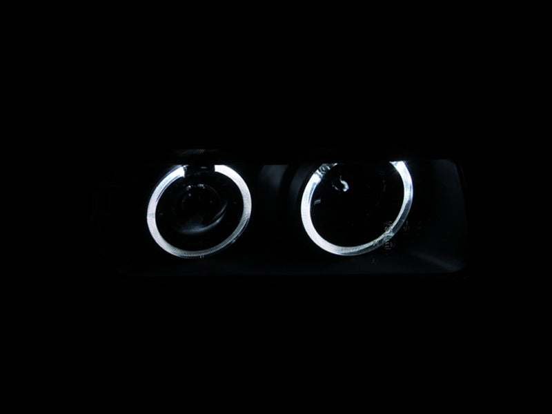 ANZO 1992-1998 BMW 3 Series E36 Projector Headlights w/ Halo Black G2 1 pc-SR1 Performance