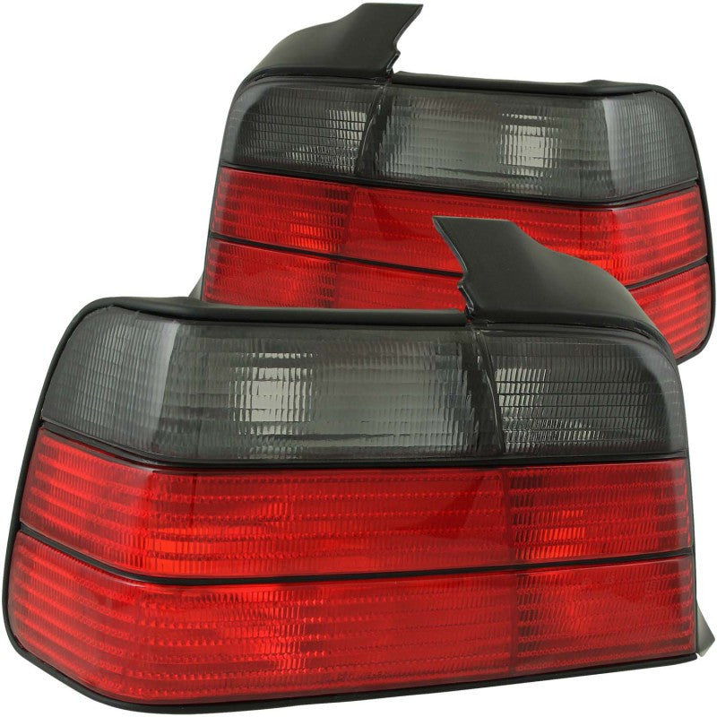 ANZO 1992-1998 BMW 3 Series E36 Sedan Taillights Red/Smoke-SR1 Performance