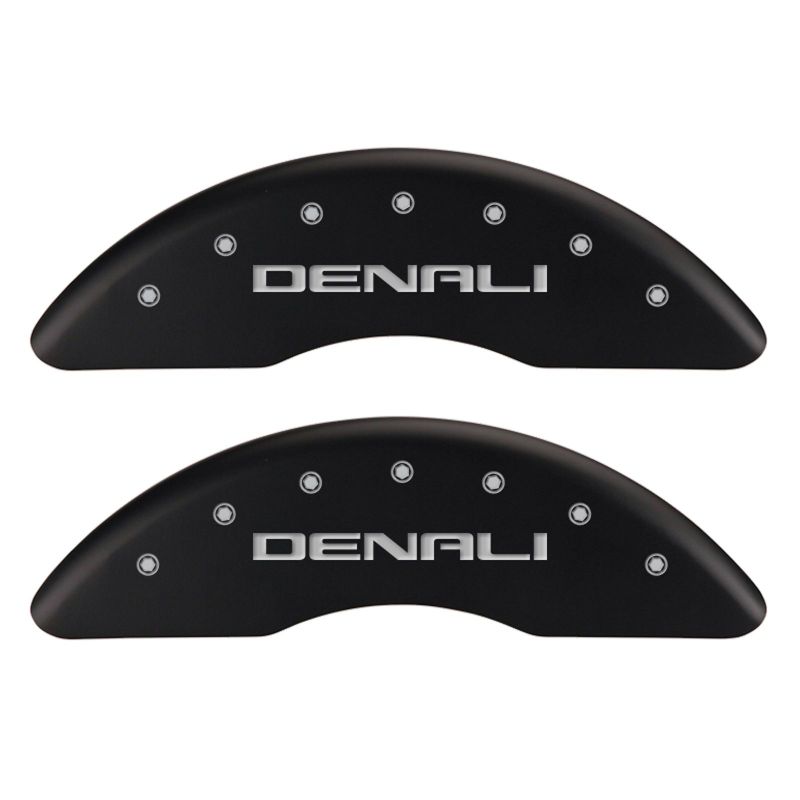 MGP 4 Caliper Covers Engraved Front & Rear Denali Red finish silver-SR1 Performance