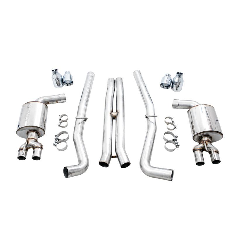 AWE Tuning 2017+ Challenger 5.7L Touring Edition Exhaust - Non-Resonated - Chrome Silver Quad Tips-SR1 Performance