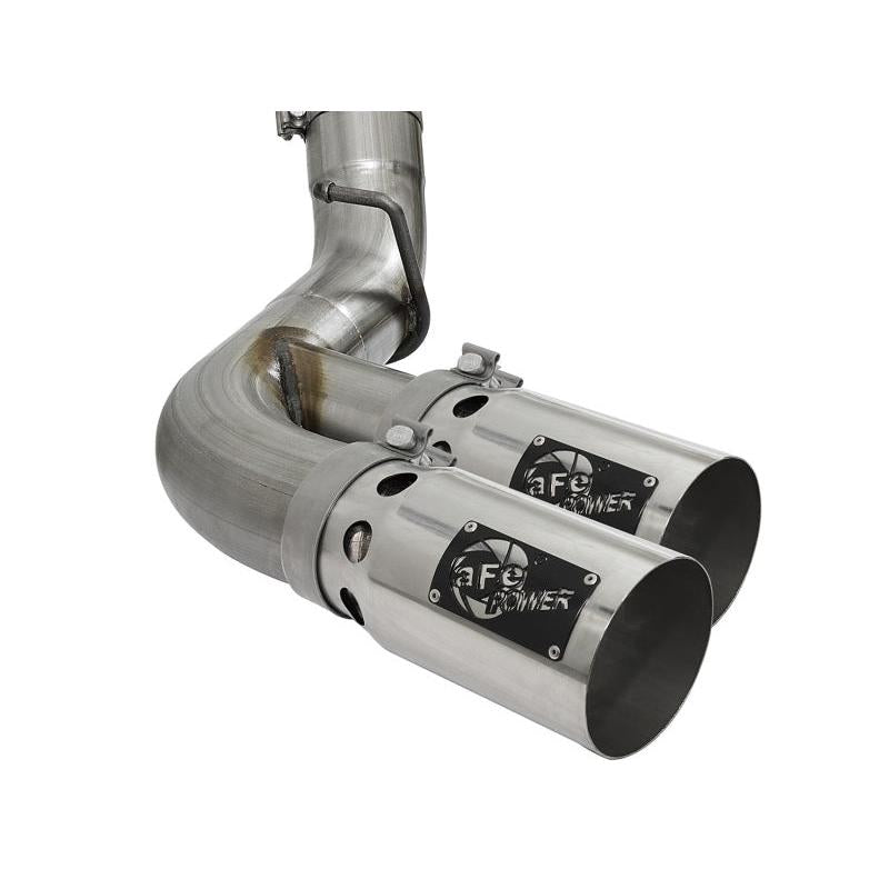 aFe Victory Series 4in 409-SS DPF-Back Exhaust w/ Dual Polished Tips 2017 GM Duramax V8-6.6L(td) L5P-SR1 Performance