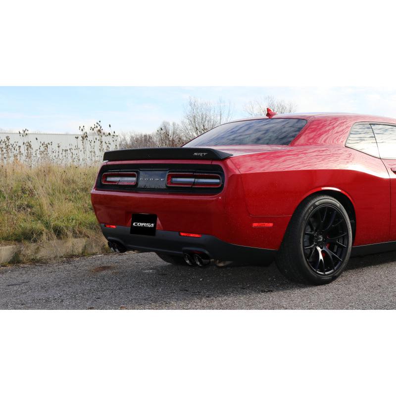 Corsa 2015-2023 Dodge Challenger Hellcat Dual Rear Exit Sport Exhaust w/ 3.5in Black Tips-SR1 Performance