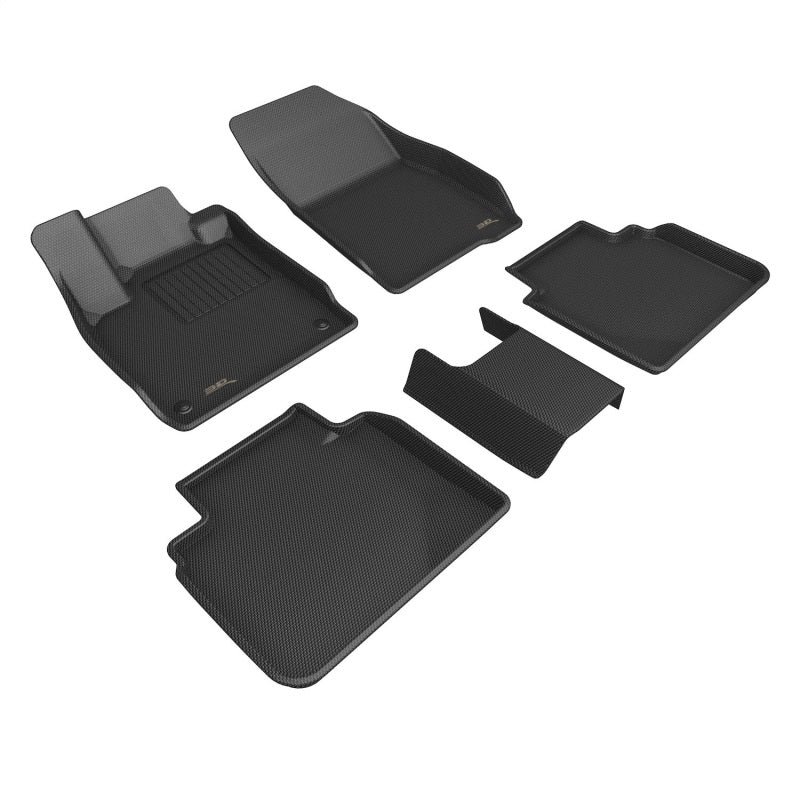 3D MAXpider 2023-2024 Honda Accord Kagu Front & Rear Floormats - Black-SR1 Performance