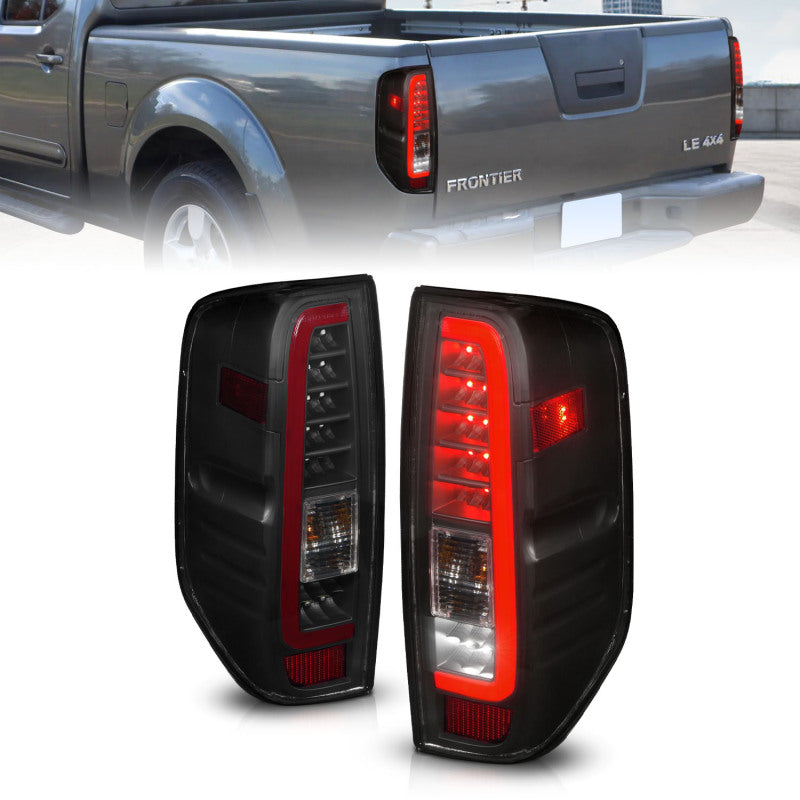 ANZO 2005-2021 Nissan Frontier LED Taillights Black Housing/Smoke Lens-SR1 Performance