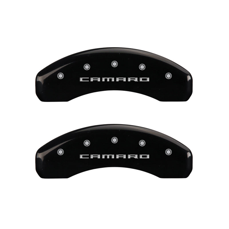MGP 4 Caliper Covers Engraved Front & Rear Gen 5/Camaro Black finish silver-SR1 Performance
