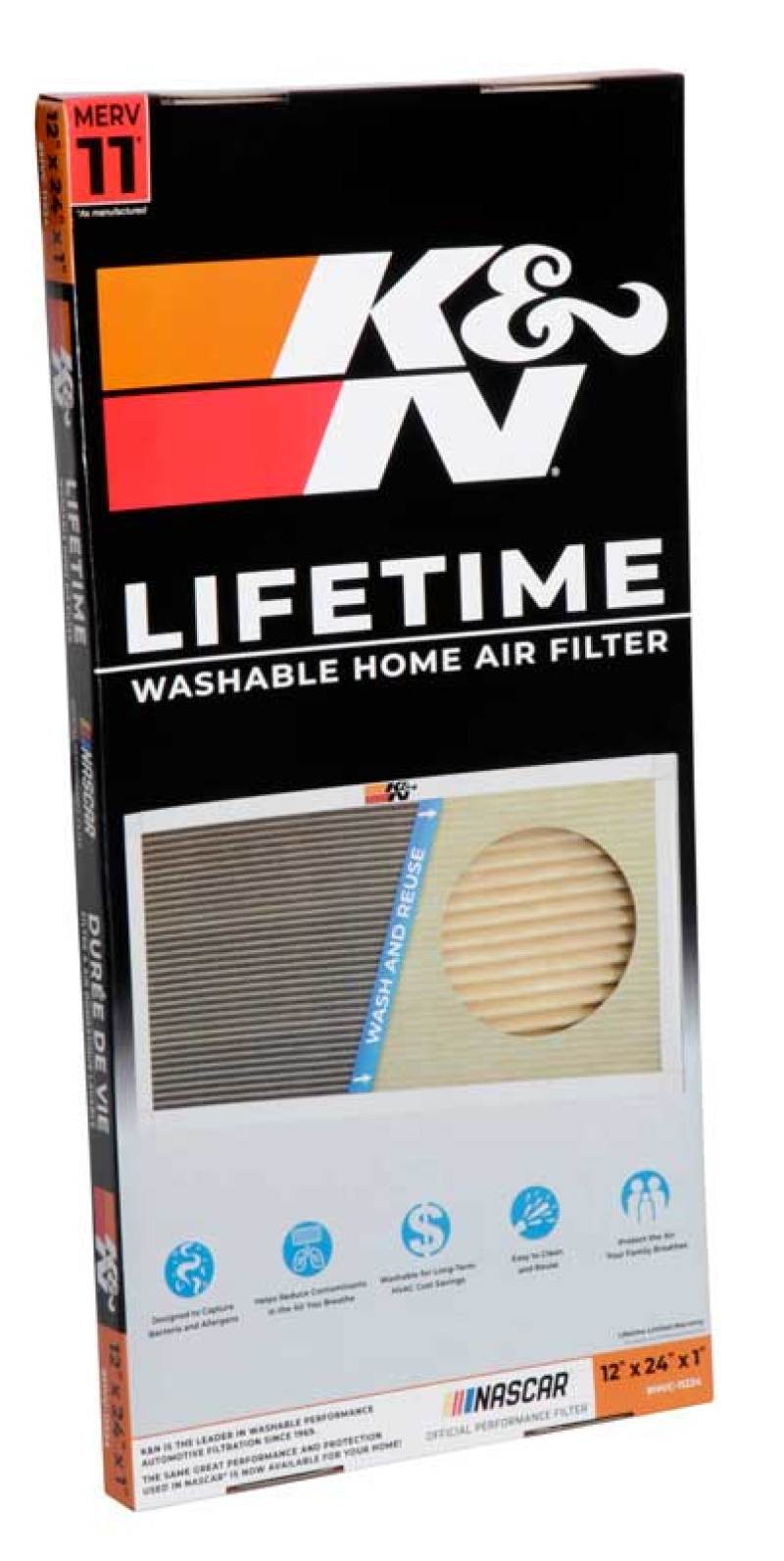 K&N HVAC Filter - 12 x 24 x 1-SR1 Performance