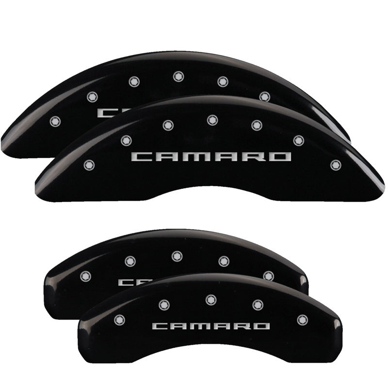 MGP 4 Caliper Covers Engraved Front & Rear Gen 5/Camaro Black finish silver-SR1 Performance