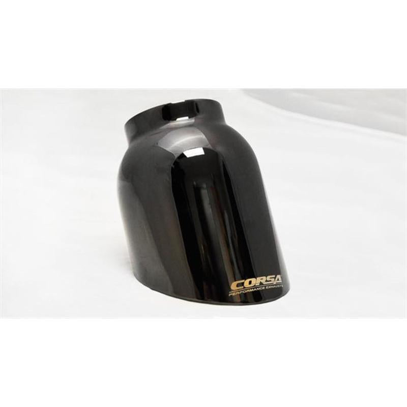Corsa 2015-2020 Ford F-150 5.0L V8 (Super Crew Cab) Black Sport Single Side Dual 4in Tips CB Exhaust-SR1 Performance