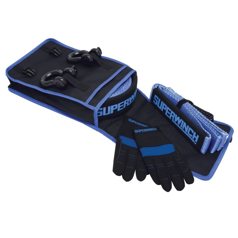 Superwinch Getaway Recovery Kit (Incl. Bow Shackles/Tree Trunk Protec/Recovery Strap/Gloves/Bag)-SR1 Performance