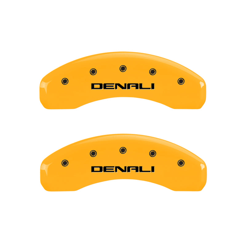 MGP 4 Caliper Covers Engraved Front & Rear Denali Yellow finish black-SR1 Performance