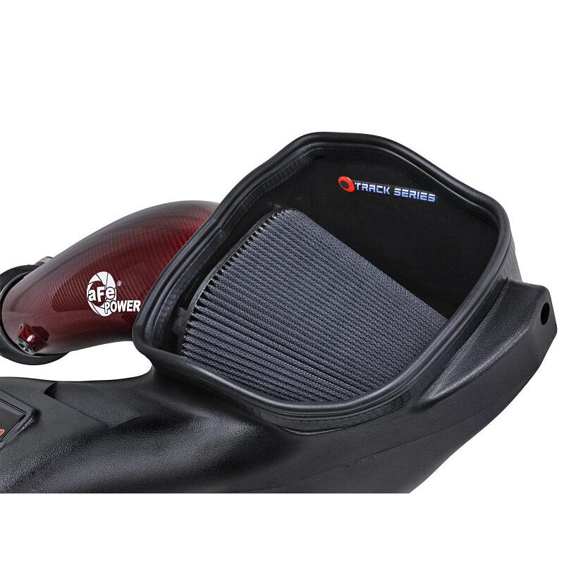 aFe 23-24 Ford F150 Raptor R Supercharged Red Carbon Track Series Air Intake w/ P5R Filter (MOQ 24)-SR1 Performance