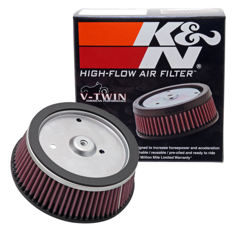 K&N Round Tapered 6.25in Base OD x 5.5in Top OD x 2.125in H Replacement Filter for Harley Davidson-SR1 Performance