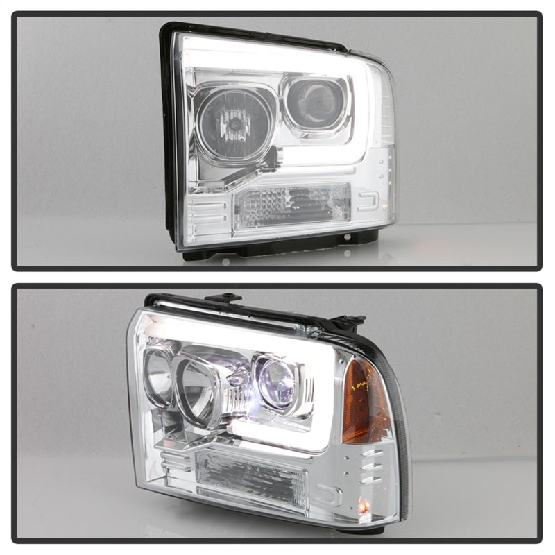 Spyder Platinum Ford F250/350/450 05-07 High-Power LED Module Proj. Headlights-Chrome (PRO-YD-FS05V2-SR1 Performance