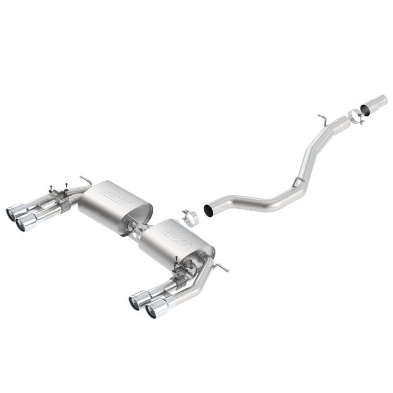 Borla 13-15 Audi S3 S-Type Dual Round Rolled Catback Exhaust-SR1 Performance