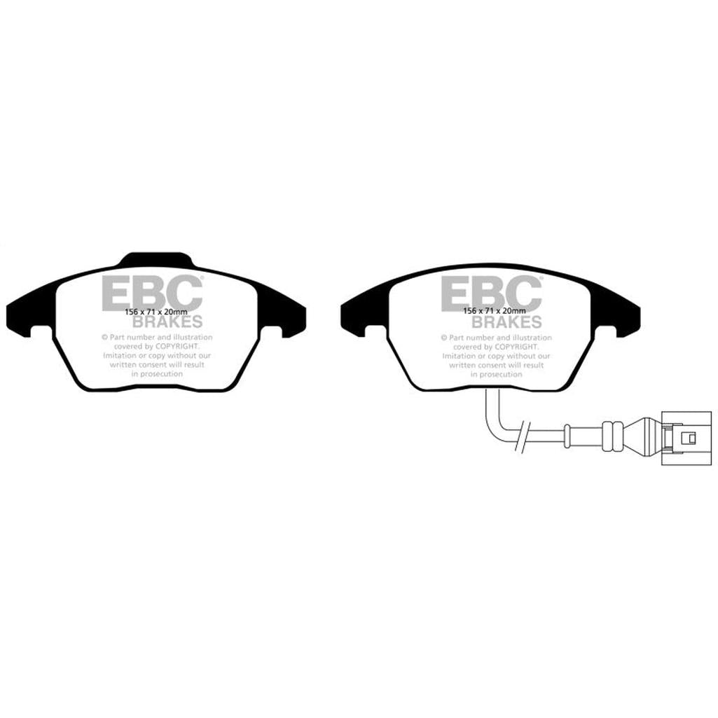 EBC Bluestuff NDX Front Brake Pads for 2015 Volkswagen Beetle and 2011-2013 Jetta | Part No. DP51517NDX