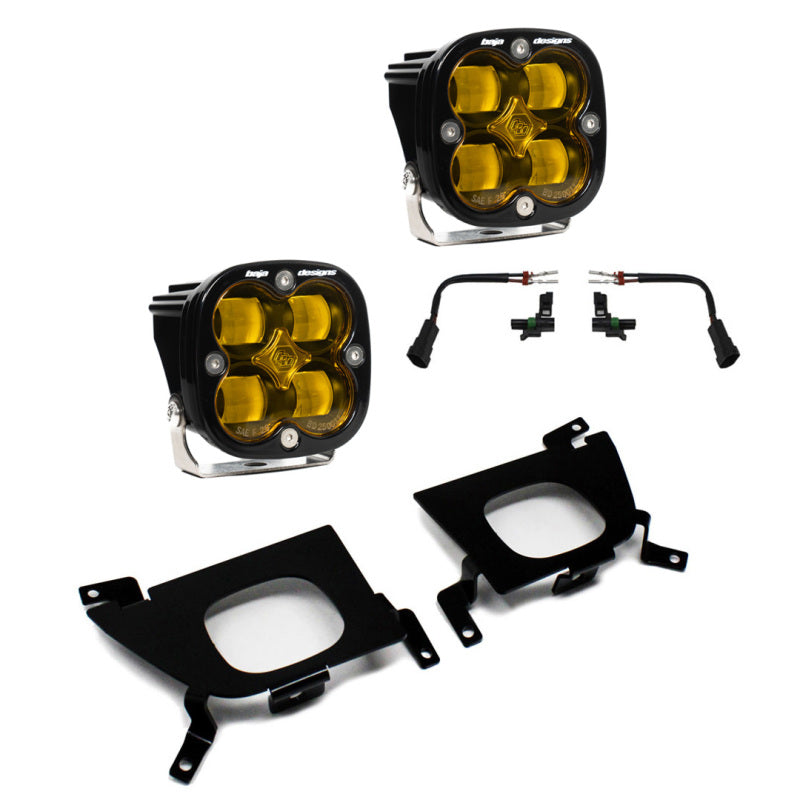 Baja Designs 2019+ Chevy Silverado 1500/2500/2500 HD SAE Amber Fog Pocket Kit-SR1 Performance