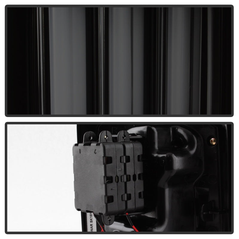 Spyder 07-16 Jeep Wrangler Verison 2 Light Bar LED Tail Lights - Smoke (ALT-YD-JWA07V2-LBLED-BSM)-SR1 Performance
