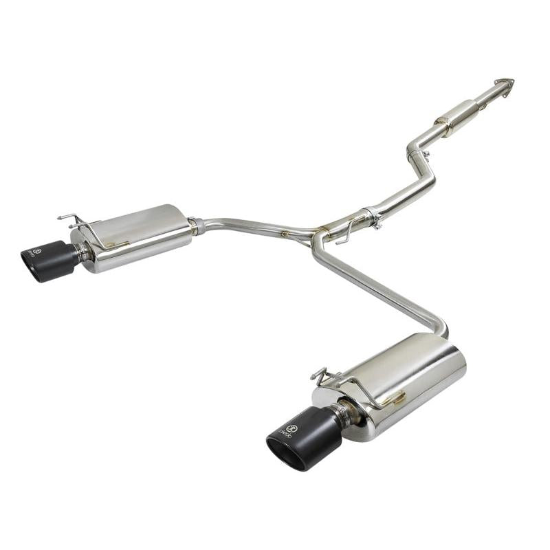 aFe Takeda Exhaust 304SS Dual Cat-Back w/ Black Tips 13-17 Honda Accord LX/EX/EX-L Sedan L4 2.4L-SR1 Performance