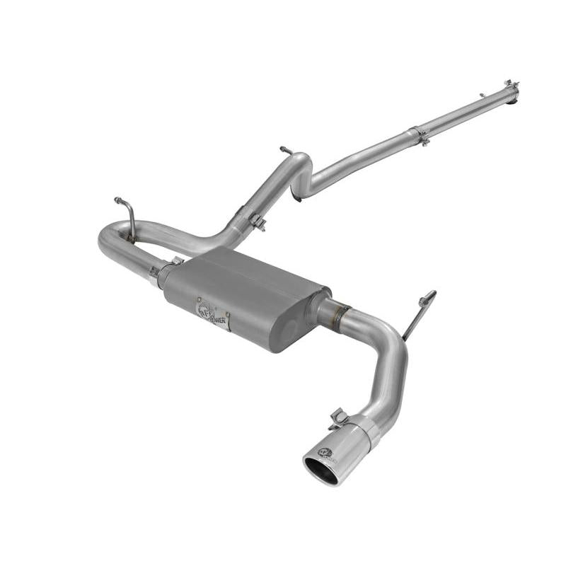aFe Scorpion 2-1/2in Aluminized Steel Cat Back Exhaust 07-17 Jeep Wrangler V6-3.6/3.8L (4 Dr)-SR1 Performance
