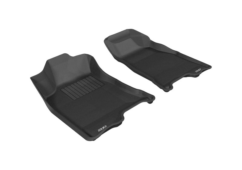 3D MAXpider 2004-2012 Chevrolet/GMC Colorado/Canyon Crew Cab Kagu 1st Row Floormat - Black-SR1 Performance