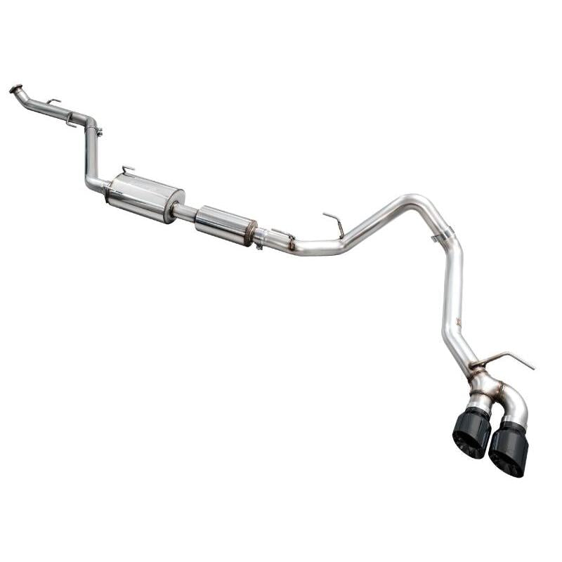 AWE Exhaust for 4th Gen Toyota Tacoma Dual Diamond Black Tips-SR1 Performance