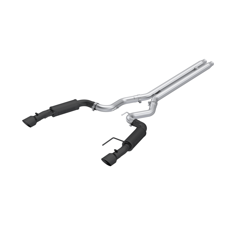 MBRP 2024Ford Mustang GT S650, 5.0 3in Cat-Back Dual Split Black-Coated Aluminized Steel-SR1 Performance