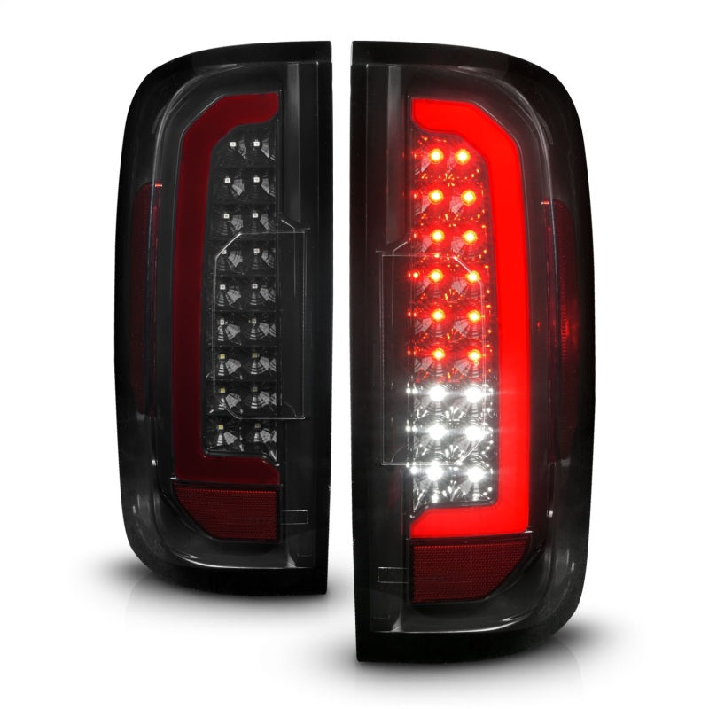ANZO 15-21 Chevrolet Colorado Full LED Tail Lights w/ Red Lightbar Black Housing Smoke Lens-SR1 Performance
