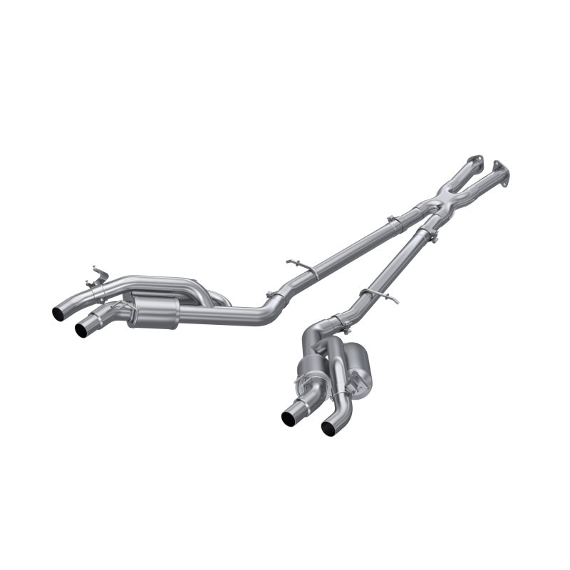 MBRP 2022 Kia Stinger 3.3L T304 SS Cat-Back Exhaust- Dual Split Rear Quad Outlet Uses Factory Bezels-SR1 Performance