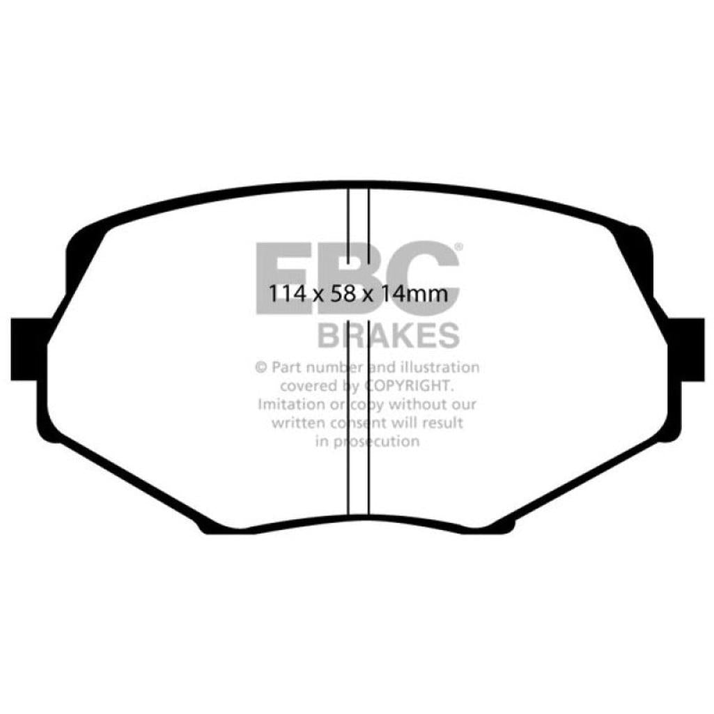 EBC Redstuff Ceramic Low Dust Front Brake Pads for Mazda Miata (Part No. DP31002C)