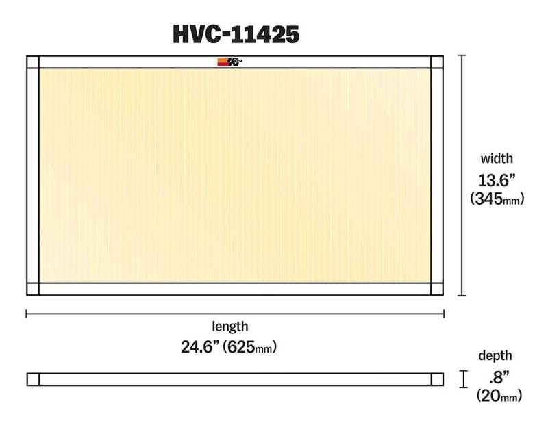K&N HVAC Filter - 14 x 25 x 1-SR1 Performance