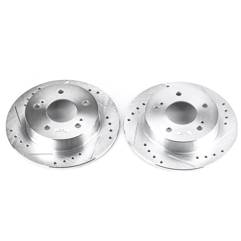Power Stop 94-98 Nissan 240SX Rear Evolution Drilled & Slotted Rotors - Pair-SR1 Performance