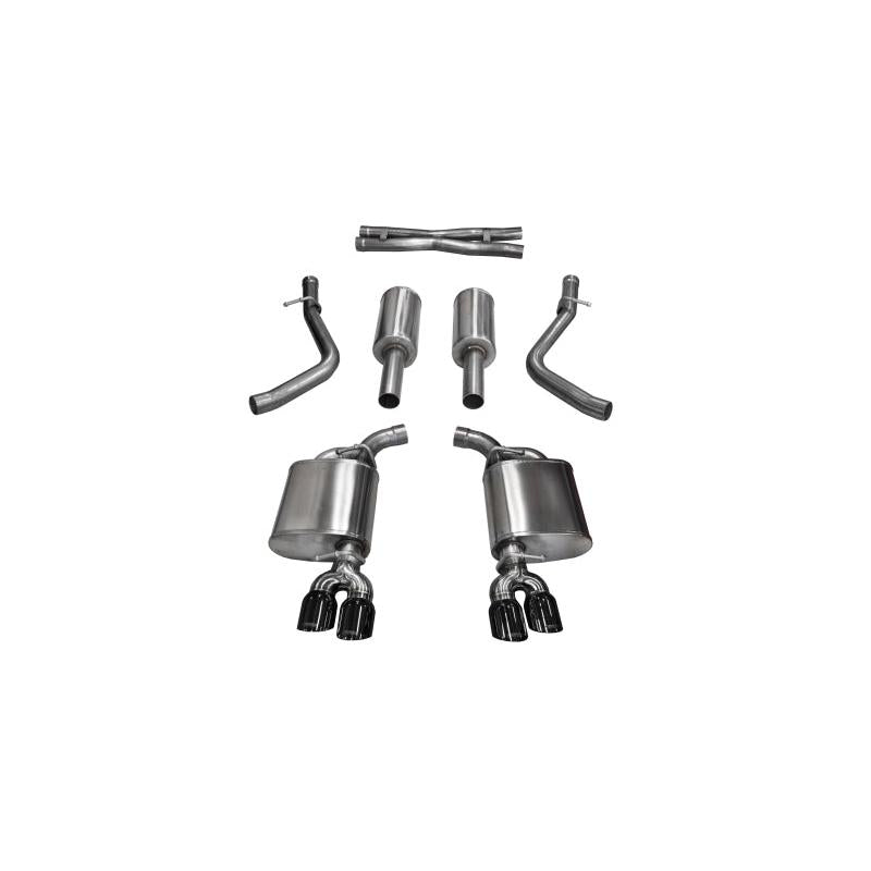 Corsa 2015-2017 Dodge Challenger Sport Cat-Back Dual Rear Exit with Twin 3.5in Black Pro-Series-SR1 Performance