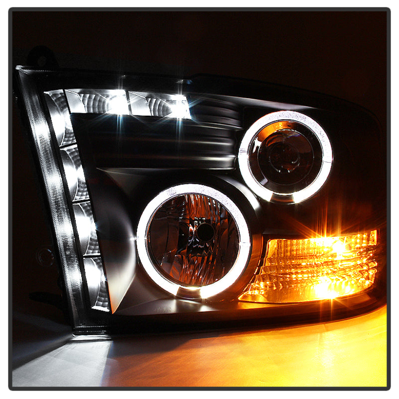 Spyder Dodge Ram 1500 09-14 10-14 Projector Headlights Halogen- LED Halo LED - Blk PRO-YD-DR09-HL-BK-SR1 Performance