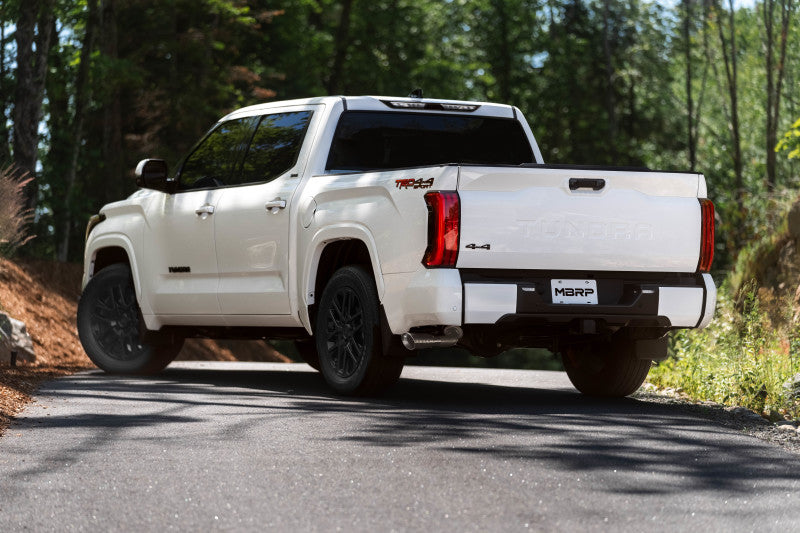MBRP 2022 Toyota Tundra 3.5L Dual Cat-back 4in Single Side Exit Dual Wall Angle Cut Tip - T304-SR1 Performance
