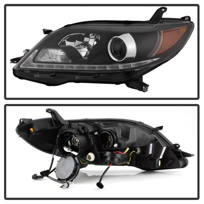 Spyder Toyota Sienna 2011-2014 Projector Headlights - DRL LED - Black PRO-YD-TSEN11-DRL-BK-SR1 Performance