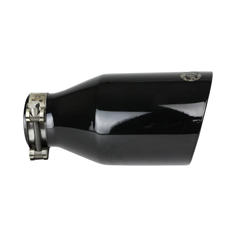 aFe MACH Force-Xp 409 SS Clamp-On Exhaust Tip 2.5in. Inlet / 4.5in. Outlet / 9in. L - Black-SR1 Performance