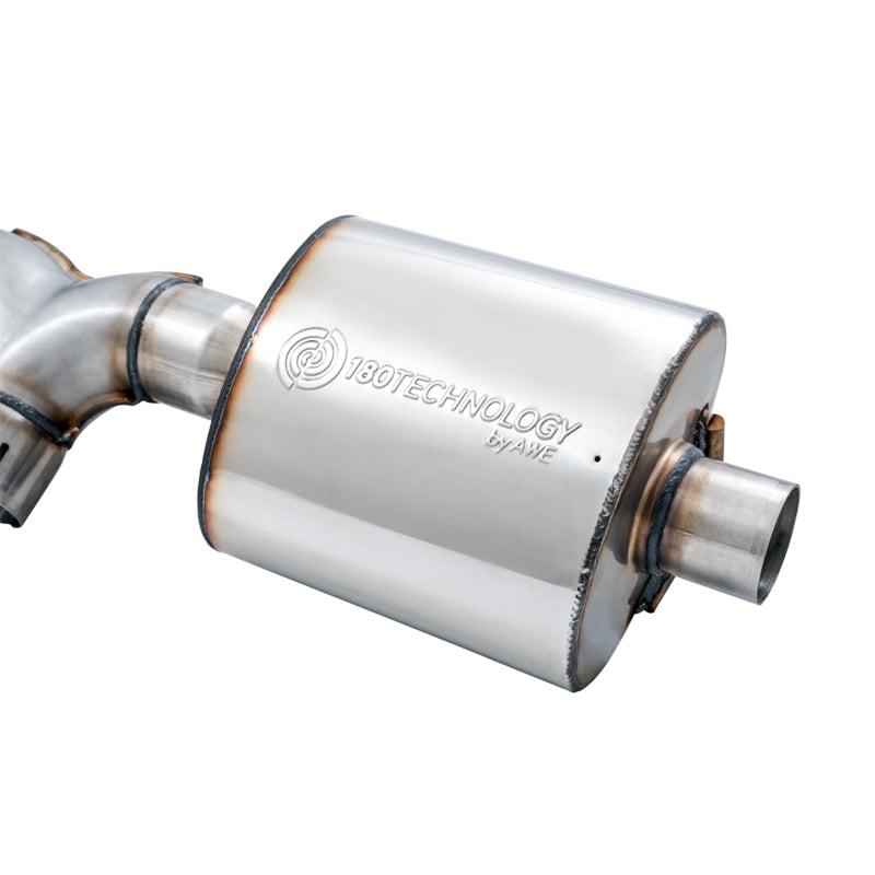 AWE Tuning 2018+ Jeep Wrangler JL/JLU Tread Edition Axle-Back Dual Exhaust - Chrome Silver Tips-SR1 Performance