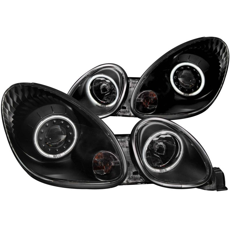 ANZO 1998-2005 Lexus Gs300 Projector Headlights w/ Halo Black-SR1 Performance