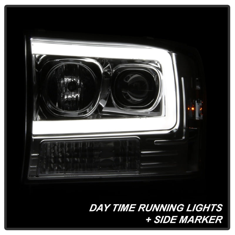 Spyder 99-04 Ford F-250 Super Duty Light Bar Projector Headlights - Chrome (PRO-YD-FF25099V2-LB-C)-SR1 Performance