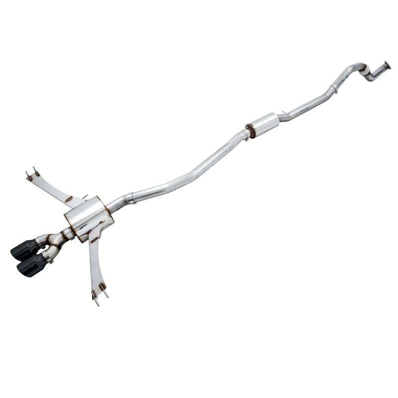 AWE Tuning 2016+ Honda Civic Si Touring Edition Exhaust w/Front Pipe & Dual Diamond Black Tips-SR1 Performance