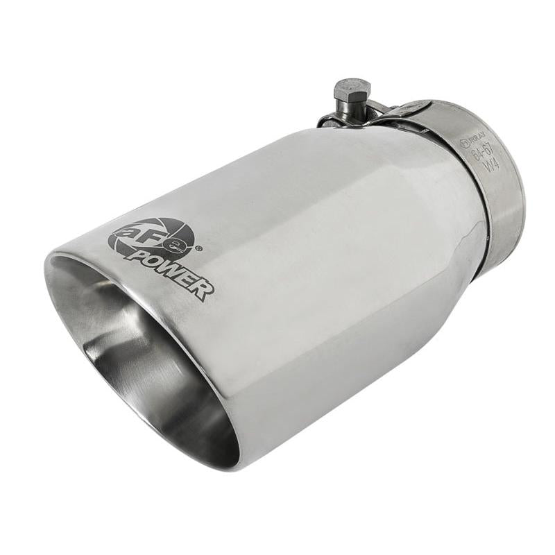 aFe MACH Force-Xp Universal 304 SS Single-Wall Clamp-On Exhaust Tip - Polished-SR1 Performance