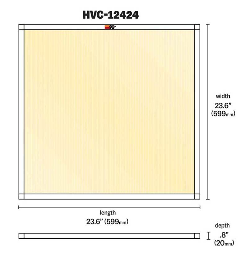 K&N HVAC Filter - 24 x 24 x 1-SR1 Performance