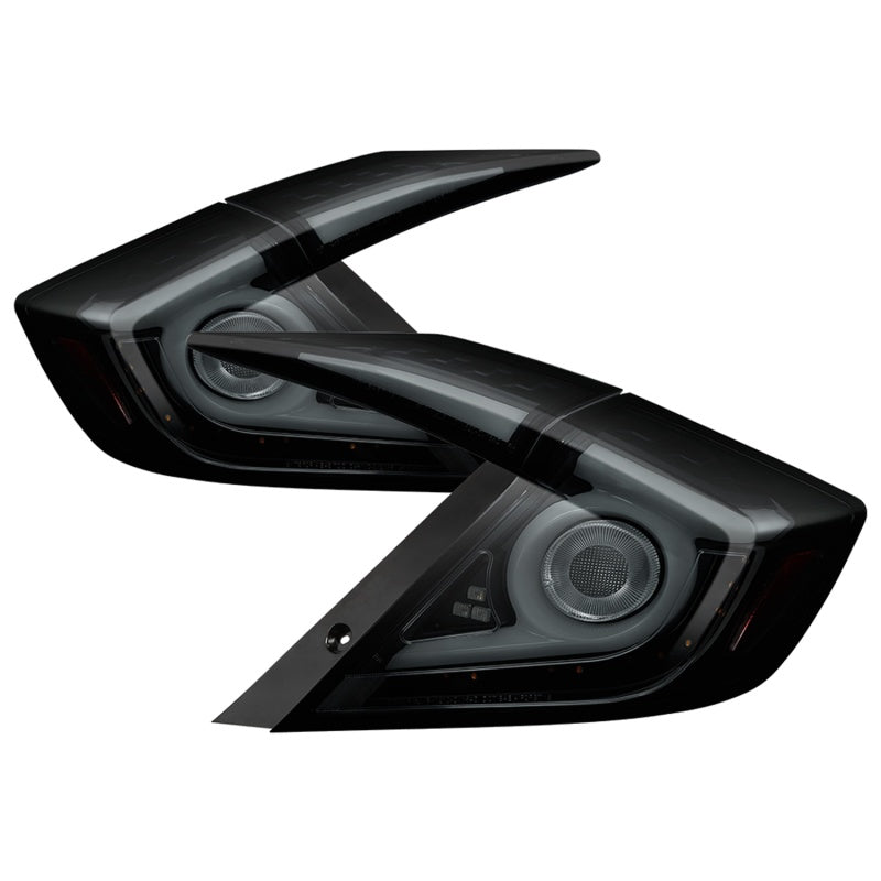Spyder 16-18 Honda Civic 4 Door Light Bar LED Tail Lights - Black Smoke (ALT-YD-HC164D-LB-BSM)-SR1 Performance